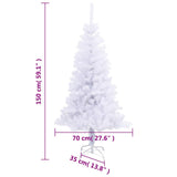 Artificial Christmas Tree with Stand 150 cm 380 Branches - Close-Up Angle