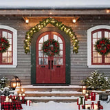 Christmas Garland with LED Lights 10 m - Side View