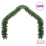 Christmas Garland with LED Lights 10 m - Close-Up Angle