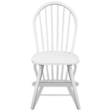 Dining Chairs 6 pcs White Solid Rubber Wood
