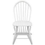 Dining Chairs 6 pcs White Solid Rubber Wood