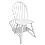 Dining Chairs 6 pcs White Solid Rubber Wood