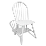 Dining Chairs 6 pcs White Solid Rubber Wood - Top-Down View