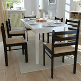Dining Chairs 6 pcs Brown Solid Wood and Velvet