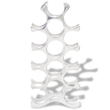 Wine Stand for 15 Bottles Silver Aluminium