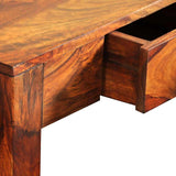 Console Table with 3 Drawers 80 cm Solid Acacia Wood - Top-Down View