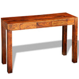 Console Table with 3 Drawers 80 cm Solid Acacia Wood