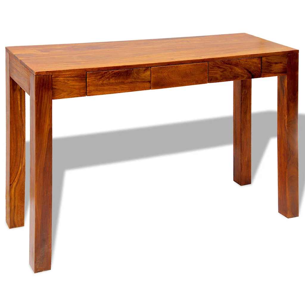 Console Table with 3 Drawers 80 cm Solid Acacia Wood