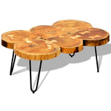 Coffee Table 35 cm 6 Trunks Solid Acacia Wood