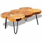 Coffee Table 35 cm 6 Trunks Solid Acacia Wood