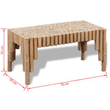Coffee Table Bamboo - 45-Degree Angle