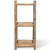 3-Tier Square Bamboo Shelf - Front View
