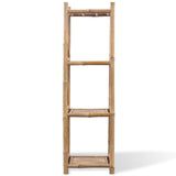 4-Tier Square Bamboo Shelf - Front View