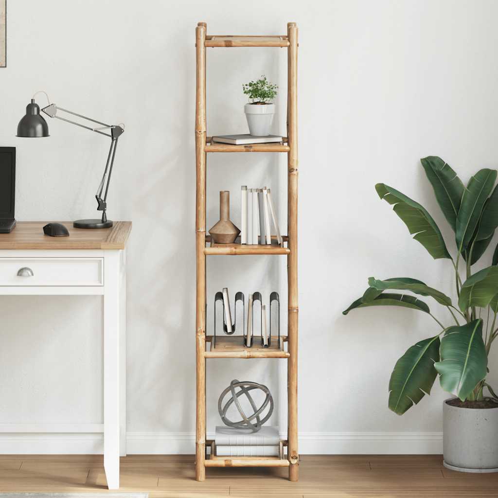 5-Tier Square Bamboo Shelf