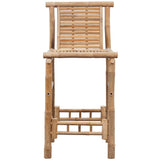 Bar Stools 2 pcs Bamboo - Rear View