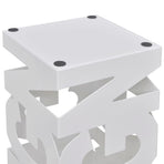 White Square Umbrella Stand Storage Holder Walking Stick Steel 48.5 cm