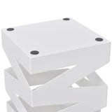 White Square Umbrella Stand Storage Holder Walking Stick Steel 48.5 cm
