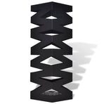 Black Square Umbrella Stand Storage Holder Walking Stick Steel 48.5 cm
