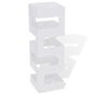 White Square Umbrella Stand Storage Holder Walking Stick Steel 48.5 cm