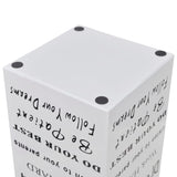 White Square Umbrella Stand Storage Holder Walking Stick Steel 48.5 cm - Top-Down View