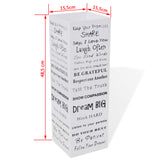 White Square Umbrella Stand Storage Holder Walking Stick Steel 48.5 cm - 45-Degree Angle