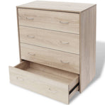 Sideboard with 4 Drawers 60x30.5x71 cm Oak Colour
