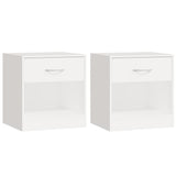 Nightstand 2 pcs with Drawer White