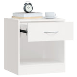 Nightstand 2 pcs with Drawer White