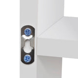 Floating Wall Display Shelf 8 Compartments White - 45-Degree Angle