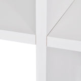 Staircase Bookcase/Display Shelf 142 cm White - 45-Degree Angle
