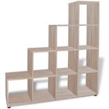 Staircase Bookcase/Display Shelf 142 cm Oak - Top-Down View