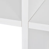 Staircase Bookcase/Display Shelf 107 cm White - 45-Degree Angle