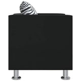 Sofa Set Artificial Leather 3-Seater 2-Seater Armchair Black