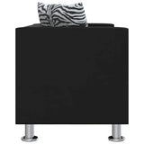 Sofa Set Artificial Leather 3-Seater 2-Seater Armchair Black