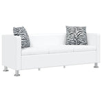 Sofa Set Artificial Leather 3-Seater and 2-Seater White