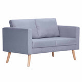 Sofa Set 2-Seater and 3-Seater Fabric Light Grey