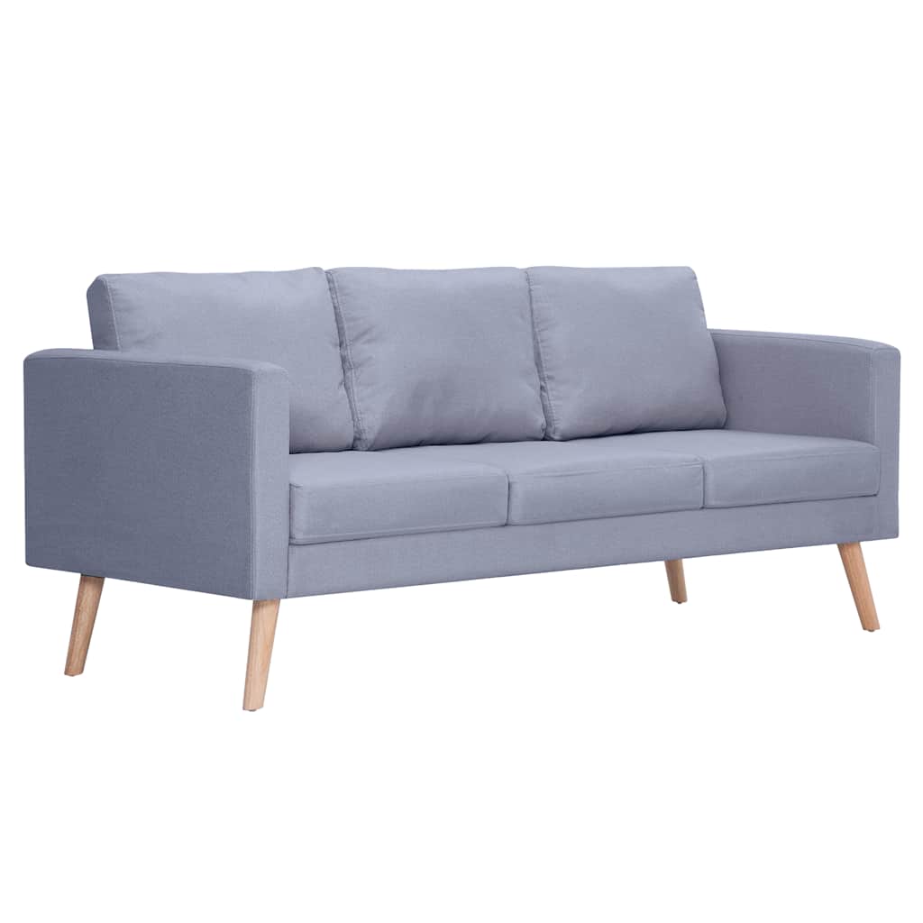Sofa Set 2-Seater and 3-Seater Fabric Light Grey