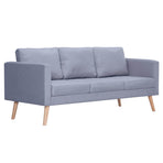 Sofa Set 2-Seater and 3-Seater Fabric Light Grey
