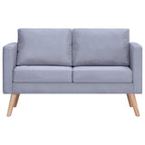 Sofa Set 2-Seater and 3-Seater Fabric Light Grey