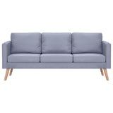 Sofa Set 2-Seater and 3-Seater Fabric Light Grey