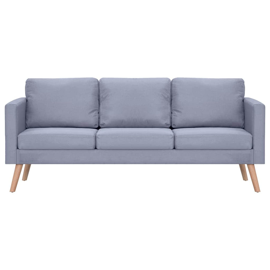 Sofa Set 2-Seater and 3-Seater Fabric Light Grey