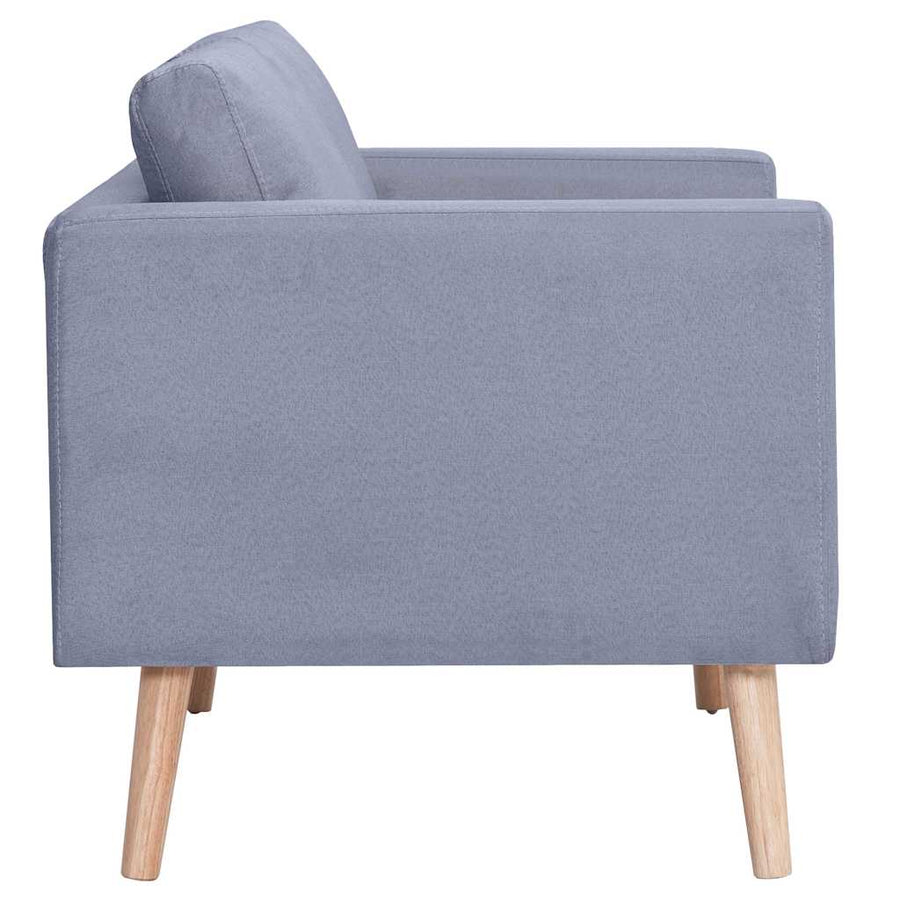 Sofa Set 2-Seater and 3-Seater Fabric Light Grey