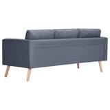 Sofa Set 2-Seater and 3-Seater Fabric Dark Grey - Extra Image