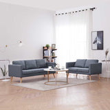 Sofa Set 2-Seater and 3-Seater Fabric Dark Grey