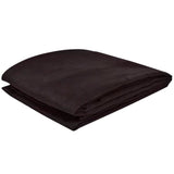 Micro-suede Couch Slipcover Brown 270 x 350 cm - Front View