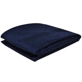Micro-suede Couch Slipcover Navy Blue 140 x 210 cm - Front View