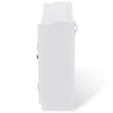 Wall Cabinet Display Shelf Book/DVD/Glass Storage White MDF - 45-Degree Angle