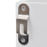 Wall Cabinet Display Shelf Book/DVD/Glass Storage White MDF - Rear View