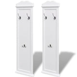 Coat Racks 2 pcs White - Front View