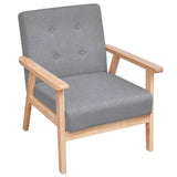 Sofa Set 2 Pieces Fabric Light Grey - Top-Down View